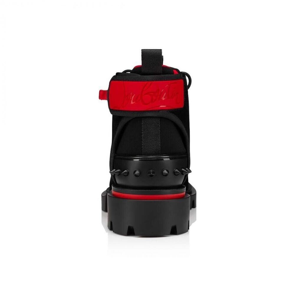 Christian Louboutin Mens Our Georges 2 Flat Black Suede Combat Lace Up Boot 42 9 - Picture 10 of 11